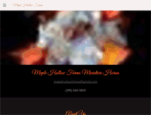 Tablet Screenshot of maplehollowhorsefarm.com